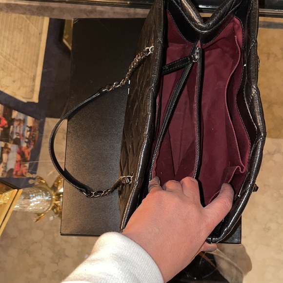 Chanel tote lamb skin quilted black bag - Picture 10 of 15